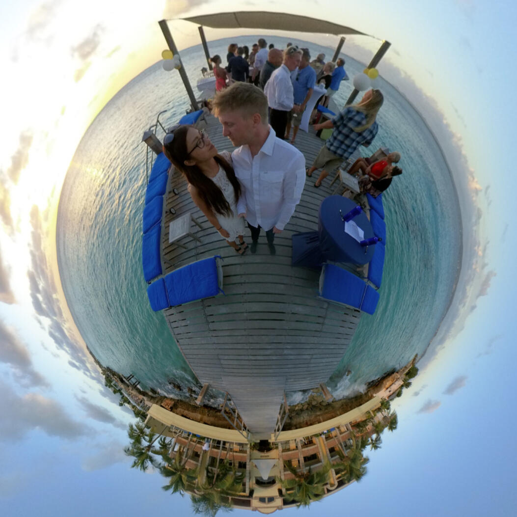 Engagement party shot